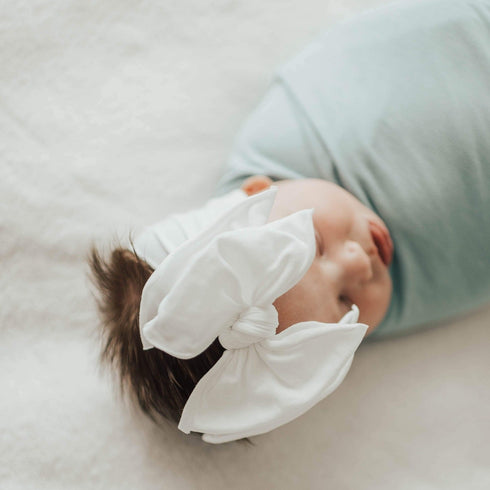 fab-bow-lous®-white Baby Bling Bows clips headbands - Sophia's Style-